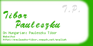 tibor pauleszku business card